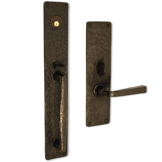 Coastal Bronze 130 Series Solid Bronze Mortise Door Entry Set - Tall Square Plate