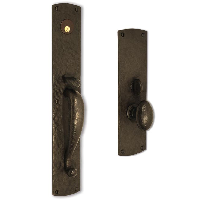Coastal Bronze 230 Series Solid Bronze Mortise Door Entry Set - Tall Arch Plate