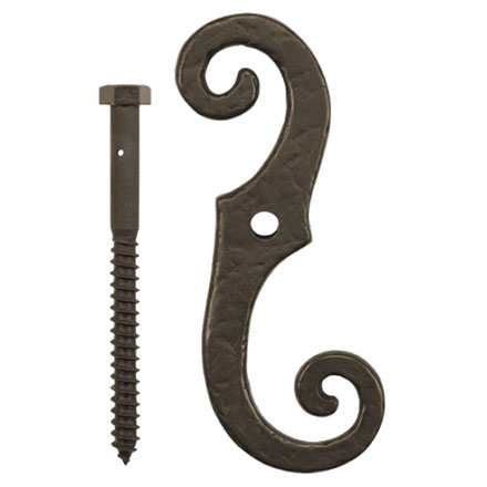 Coastal Bronze [70-500-RH] Bronze Shutter Dog - Classic S - Lag Mount - Right Mount - 7" L