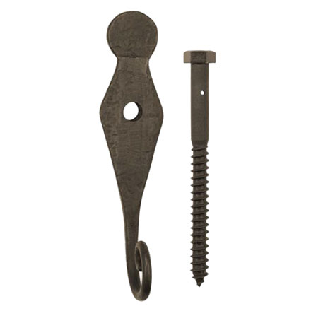 Coastal Bronze [70-501] Bronze Shutter Dog - Rat Tail - Lag Mount - 6" L