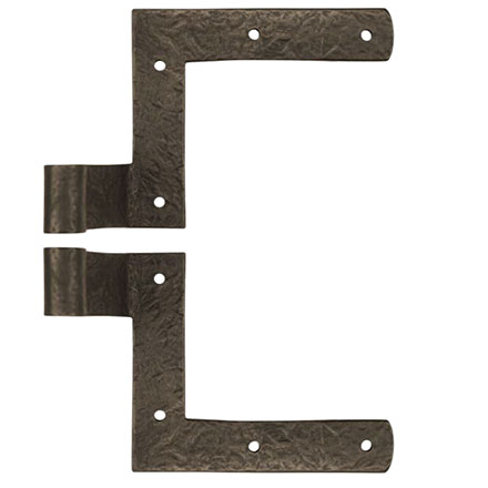 Coastal Bronze [70-600-STRAP] Bronze Shutter L Strap Hinge - New York Style - 1 1/4" Offset - Pair