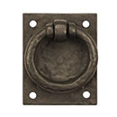 Coastal Bronze [60-105] Solid Bronze Shutter Ring Pull - Smooth Ring w/ Backplate - 2" Dia.