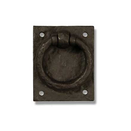 Coastal Bronze [60-105] Solid Bronze Shutter Ring Pull - Smooth Ring w/ Backplate - 2&quot; Dia.