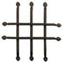 Coastal Bronze [70-100] Solid Bronze Gate Speakeasy Grille - 3 x 2 Square Bar - 14 1/4" W x 14 1/4" H