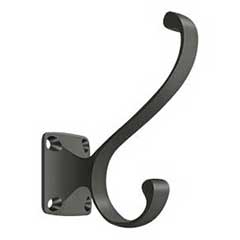 Deltana [CAHH35U10B] Solid Brass Coat &amp; Hat Hook - Heavy Duty - Traditional - Oil Rubbed Bronze Finish - 3 3/8&quot; L
