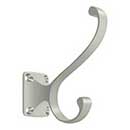 Deltana [CAHH35U15] Solid Brass Coat & Hat Hook - Heavy Duty - Traditional - Brushed Nickel Finish - 3 3/8" L