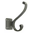 Deltana [CAHH35U15A] Solid Brass Coat & Hat Hook - Heavy Duty - Traditional - Antique Nickel Finish - 3 3/8" L