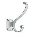 Deltana [CAHH35U26] Solid Brass Coat & Hat Hook - Heavy Duty - Traditional - Polished Chrome Finish - 3 3/8" L