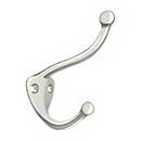 Deltana [CAHH3U14] Solid Brass Coat & Hat Hook - Traditional - Polished Nickel Finish - 3 1/4" L