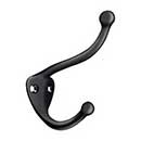 Deltana [CAHH3U19] Solid Brass Coat & Hat Hook - Traditional - Paint Black Finish - 3 1/4" L