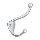 Deltana [CAHH3U26] Solid Brass Coat & Hat Hook - Traditional - Polished Chrome Finish - 3 1/4" L