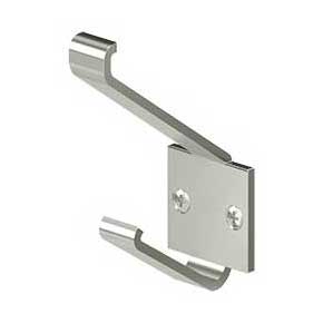 Deltana [MH12U14] Solid Brass Coat & Hat Hook - Modern - Polished Nickel Finish - 3 5/8" L