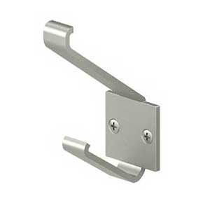 Deltana [MH12U15] Solid Brass Coat & Hat Hook - Modern - Brushed Nickel Finish - 3 5/8" L
