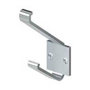 Deltana [MH12U26] Solid Brass Coat & Hat Hook - Modern - Polished Chrome Finish - 3 5/8" L