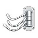 Deltana [TSH40U26] Solid Brass Coat &amp; Hat Hook - Heavy Duty - Triple Swivel - Polished Chrome Finish - 3 1/8&quot; L