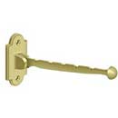 Deltana [VH65U3] Solid Brass Valet Hook - Polished Brass Finish - 7" L