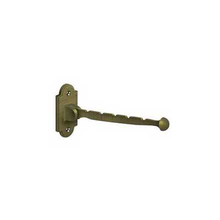 Deltana [VH65U5] Solid Brass Valet Hook - Antique Brass Finish - 7&quot; L