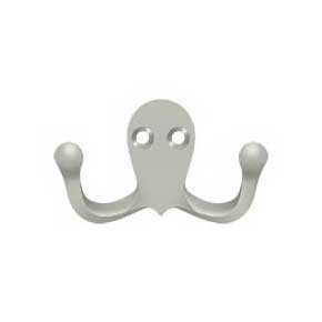 Deltana [WDH15U15] Solid Brass Coat & Hat Hook - Double - Brushed Nickel Finish - 2 3/4" L