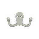 Deltana [WDH15U15] Solid Brass Coat & Hat Hook - Double - Brushed Nickel Finish - 2 3/4" L
