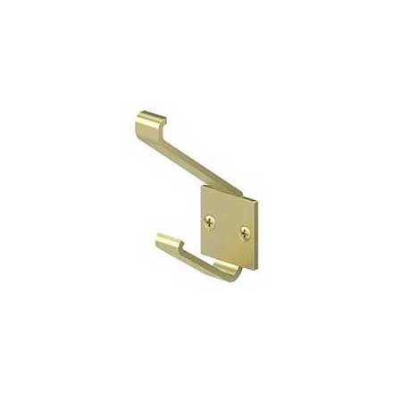 Deltana [MH12U3] Solid Brass Coat &amp; Hat Hook - Modern - Polished Brass Finish - 3 5/8&quot; L