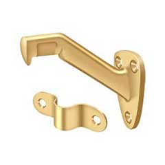 Deltana [HRB325CR003] Solid Brass Handrail Bracket - Polished Brass (PVD) Finish - 3 3/8&quot; Proj.