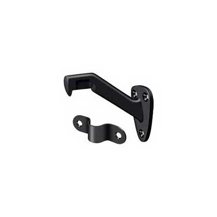 Deltana [HRB325U19] Solid Brass Handrail Bracket - Paint Black Finish - 3 3/8" Proj.