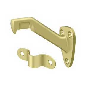 Deltana [HRB325U3] Solid Brass Handrail Bracket - Polished Brass Finish - 3 3/8" Proj.