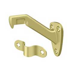 Deltana [HRB325U3] Solid Brass Handrail Bracket - Polished Brass Finish - 3 3/8&quot; Proj.