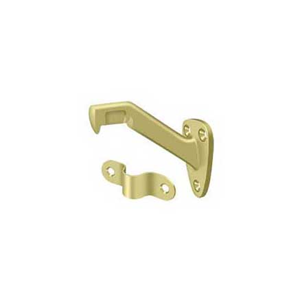 Deltana [HRB325U3] Solid Brass Handrail Bracket - Polished Brass Finish - 3 3/8&quot; Proj.