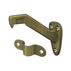 Deltana [HRB325U5] Solid Brass Handrail Bracket - Antique Brass Finish - 3 3/8&quot; Proj.