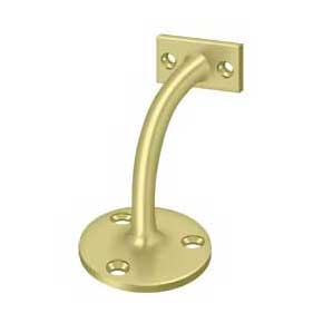 Deltana [HRC175U3] Solid Brass Handrail Bracket - Light Duty - Polished Brass Finish - 3 1/4" Proj.