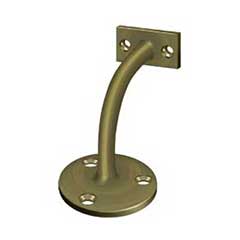 Deltana [HRC175U5] Solid Brass Handrail Bracket - Light Duty - Antique Brass Finish - 3 1/4&quot; Proj.