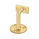 Deltana [HRC253CR003] Solid Brass Handrail Bracket - Polished Brass (PVD) Finish - 3" Proj.