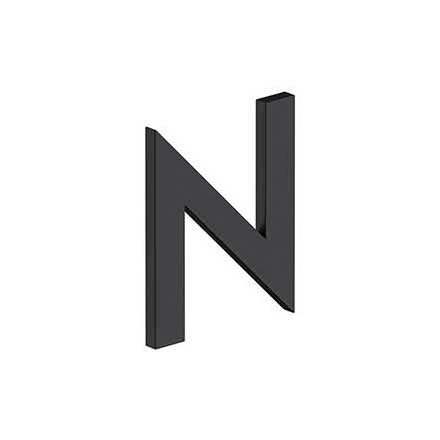 Deltana [RNB-NU19] Stainless Steel House Letter - B Series - N - Paint Black Finish - 4&quot; L