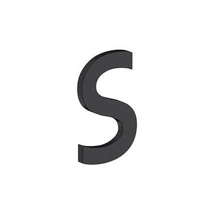 Deltana [RNB-SU19] Stainless Steel House Letter - B Series - S - Paint Black Finish - 4&quot; L
