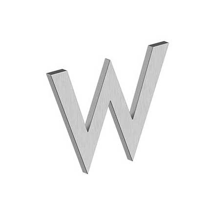 Deltana [RNB-WU32D] Stainless Steel House Letter - B Series - W - Brushed Finish - 4&quot; L