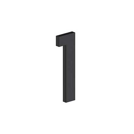 Deltana [RNB-1U19] Stainless Steel House Number - B Series - #1 - Paint Black Finish - 4&quot; L