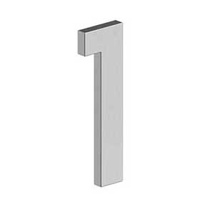 Deltana [RNB-1U32D] Stainless Steel House Number - B Series - #1 - Brushed Finish - 4&quot; L