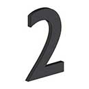 Deltana [RNB-2U19] Stainless Steel House Number - B Series - #2 - Paint Black Finish - 4" L