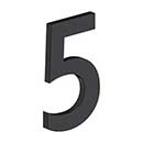 Deltana [RNB-5U19] Stainless Steel House Number - B Series - #5 - Paint Black Finish - 4" L