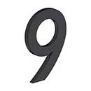 Deltana [RNB-9U19] Stainless Steel House Number - B Series - #9 - Paint Black Finish - 4&quot; L