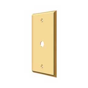 Deltana [CPC4764CR003] Solid Brass Wall Cable Plate Cover - Polished Brass (PVD) Finish