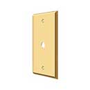 Deltana [CPC4764CR003] Solid Brass Wall Cable Plate Cover - Polished Brass (PVD) Finish
