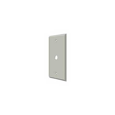 Deltana [CPC4764U15] Solid Brass Wall Cable Plate Cover - Brushed Nickel Finish