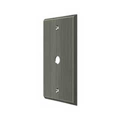 Deltana [CPC4764U15A] Solid Brass Wall Cable Plate Cover - Antique Nickel Finish