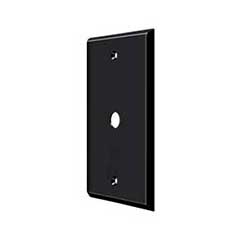 Deltana [CPC4764U19] Solid Brass Wall Cable Plate Cover - Paint Black Finish