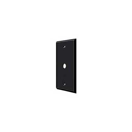 Deltana [CPC4764U19] Solid Brass Wall Cable Plate Cover - Paint Black Finish
