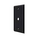 Deltana [CPC4764U19] Solid Brass Wall Cable Plate Cover - Paint Black Finish