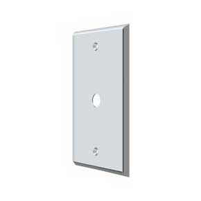 Deltana [CPC4764U26] Solid Brass Wall Cable Plate Cover - Polished Chrome Finish