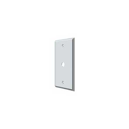 Deltana [CPC4764U26] Solid Brass Wall Cable Plate Cover - Polished Chrome Finish